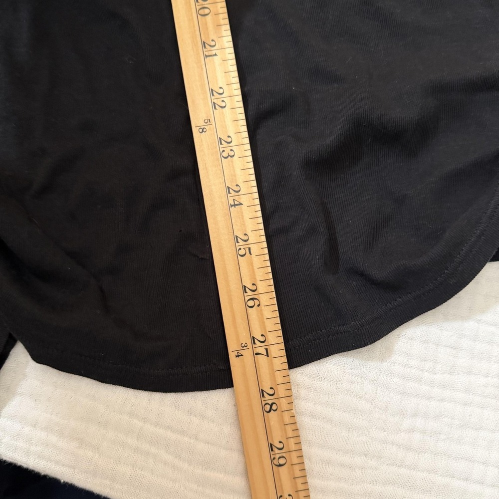 Vintage Old Navy Shirt Womens XXL Black Y2K Turtleneck Henley Long Sleeve Ribbed - Picture 16 of 16